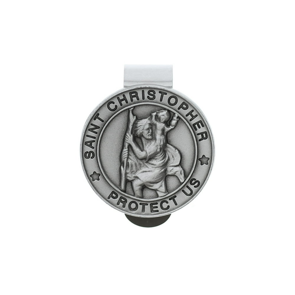 Round St. Christopher Visor Clip