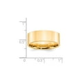 thumbnail image 2 of Gem & Harmony Mens 14K Yellow Gold 8mm Flat Comfort Fit Wedding Band Ring for Men, 2 of 6