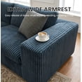 thumbnail image 5 of Corduroy Boneless Sofa Couch with Ottoman, Thick Cushion & Memory Foam, L Shape Flexible Modular Sectional Couches, No Assembly Required, 158" W Cozy Cloud Fluffy Sofa for Living Room, 5 of 16