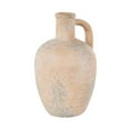 thumbnail image 6 of DecMode 11" Antique Style Distressed Beige Ceramic Vase with Handle, 6 of 9