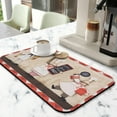 thumbnail image 2 of Coffee Mat, Coffee Vintage Chef Kitchen Pattern Coffee Bar Mat for Coffee Station Accessories and Organizer, Absorbent Dish Drying for Kitchen Counter, Coffee Bar Decor Coffee Machine Mat 19.5x12in, 2 of 7