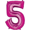 thumbnail image 3 of Trolls Poppy 5th Birthday Party Supplies Balloon Bouquet Decorations 6pc, 3 of 8