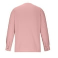 thumbnail image 4 of hopeusnice Men's Solid Color Shirts Fall Lightweight Long Sleeve Dress Shirts Cotton Linen Slim Fit Lounge Tee Casual Button Up Crew Neck Tops Workout Activewear Clothing For Male Pink XXL, 4 of 6
