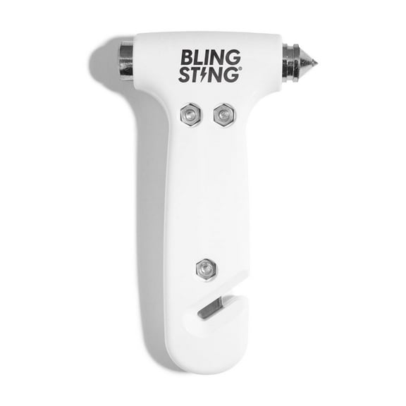 Bling Sting - Emergency Escape Hammer & Seatbelt Cutter - White