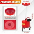thumbnail image 3 of 8 Gallon Waste Oil Drain Change Tank, Portable Oil Drain Container,Air Operated Fluid Drain Disposal Waste Oil Drain Change Tank with 15"Funnel Adjustable Height 28-62",with 360° Wheels & Toolbox, 3 of 7