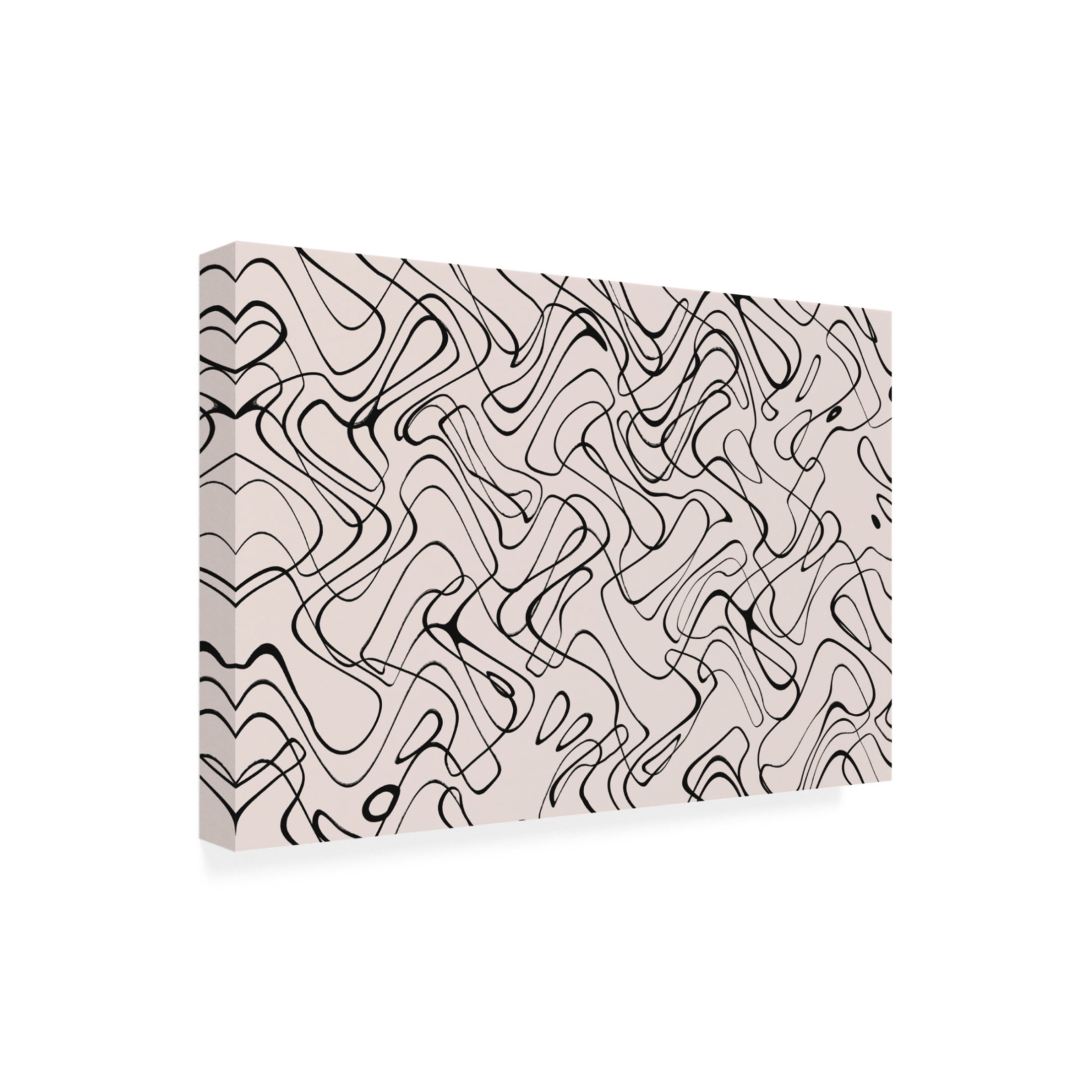 Canvas Wall Art - Treechild 'Thin Shakey Lines Square' Wall Art for Living Room, Bedroom, or Office D?cor by Trademark Fine Art - 24 x 16 Inches