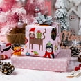 thumbnail image 6 of HOMERAL Christmas Wrapping Paper Roll - Gift Wrap with Cat in Scarf and Gift Box - Perfect for Christmas - 17 Inch X 33 Feet, 6 of 8