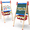 Red and Blue, variant on Art Easel for Kids, Adjustable Standing Wooden Easel for Toddlers, Double Sided for Aged 2-12 Boys & Girls, Whiteboard & Chalkboard, Dry-Erase Board, Paper Roll