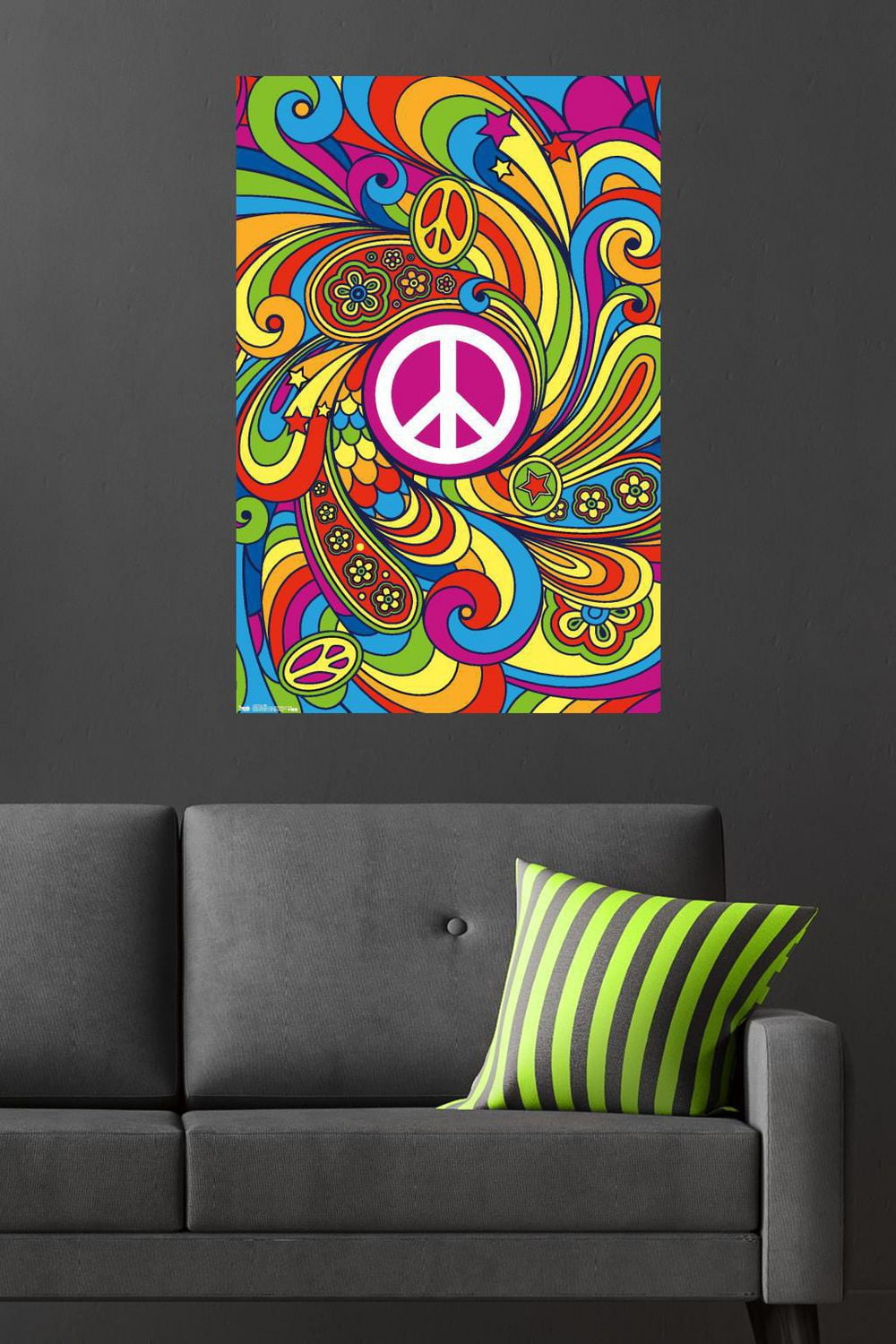 Peace Sign Wall Poster, 22.375" x 34"
