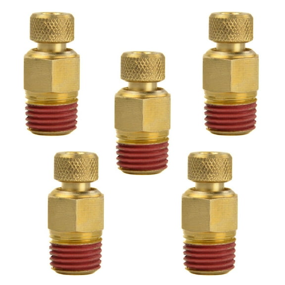5 Pack 1/4" Male NPT Air Compressor Moisture Tank Drain Water Petcock Brass