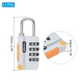 thumbnail image 2 of Candado de combinación de 4 dígitos Uxcell con cable de seguridad 1 Set candado exterior cadena gris 5 pies, 2 of 7