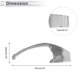 thumbnail image 4 of Gancho colgante para motocicleta Rectángulo Soporte para casco de motocicleta Equipaje Bolsa para scooters bicicletas Aleación de aluminio Tono plateado 1 juego, 4 of 7