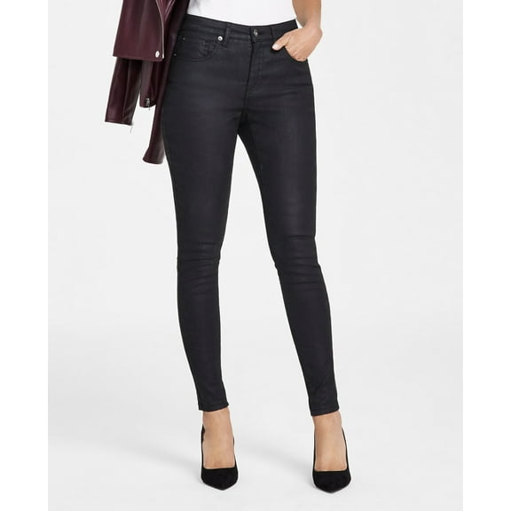 INC International Concepts Women's Mid-Rise Coated Skinny Jeans Size 4