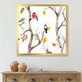 thumbnail image 3 of Designart 'Little Birds and Fall Trees' Traditional Framed Art Print, 3 of 4