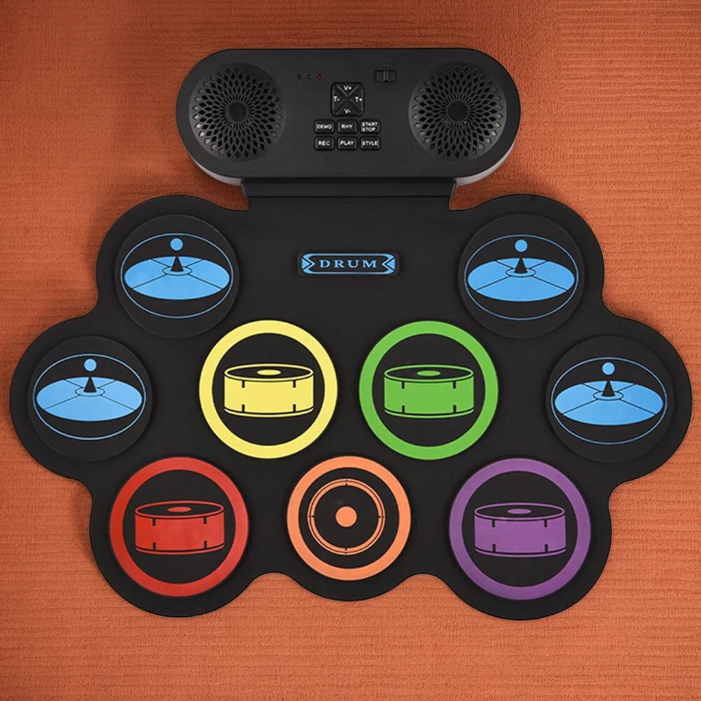 CEORPER Foldable Electronic Drum for All Skill Levels Portable Design Silicone Texture