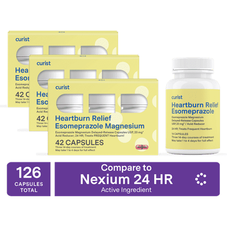 Curist Esomeprazole Magnesium 20 mg 126 (3x42) Pills | Generic Nexium Heartburn Medicine
