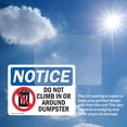 thumbnail image 6 of (2 Pack) Do Not Climb In Or Around Dumpster Sign, 6 of 7