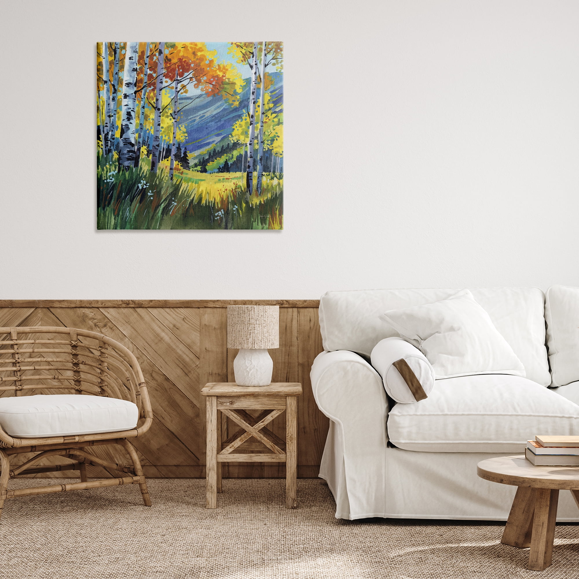 Stupell Industries Autumn Golden Birch Grove Canvas Wall Art, design by Kate Jarvik Birch