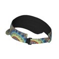 thumbnail image 3 of Disketp Round Mandala1 Sun Visors For Women Men Unisex Tennis Golf Visor Hat Adjustable Summer Hats Sport Outdoor Visor Hat Uv Protection Cap, 3 of 8