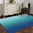 thumbnail image 4 of Area Rugs for Living Room 4x6 Ft, Teal Blue Ombre Non Slip Area Rugs for Kitchen Bedroom Entryway, Modern Abstract Art Gradient Aesthetics Washable Carpet Runner Rug Floor Mats for Bedroom, 4 of 9