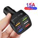 thumbnail image 3 of Cargador de coche Ndcxsfigh Carga Rápida 15A 6 Puertos USB QC3.0 Negro, 3 of 9