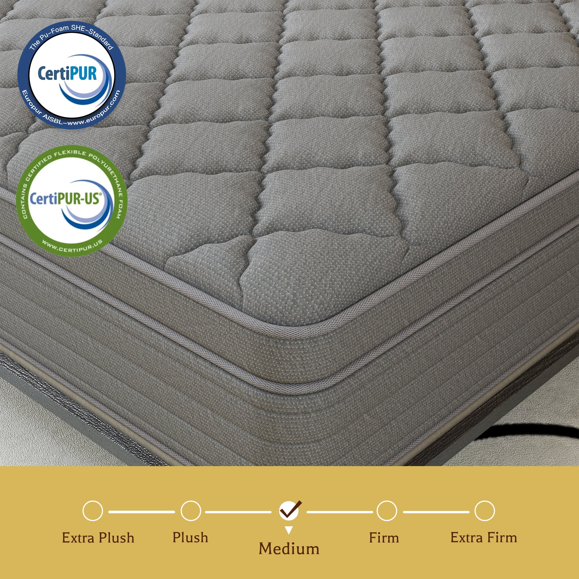 Kviwasha Full Mattress,14 inch Hybrid Gel Memory Foam Mattress in a Box , Medium Firm Support, Pressure Relief