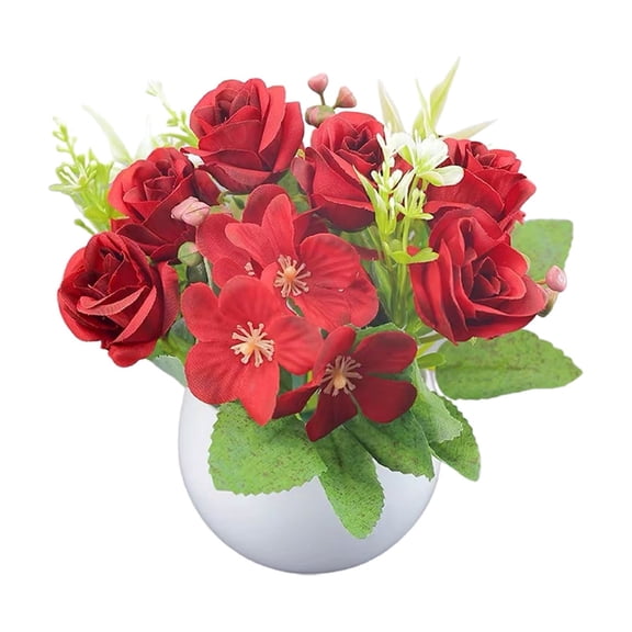 Floral Centerpieces for Tables Small Artificial Plants In Pots Miniature Plants Spring Decorations for Office Flower Centerpieces for Tables Fake Potted Plants
