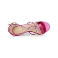 thumbnail image 4 of BLISSFUL STEP Women's Rhines Knot Strap Stiletto Heels Sandals Hot Pink 8.5, 4 of 8