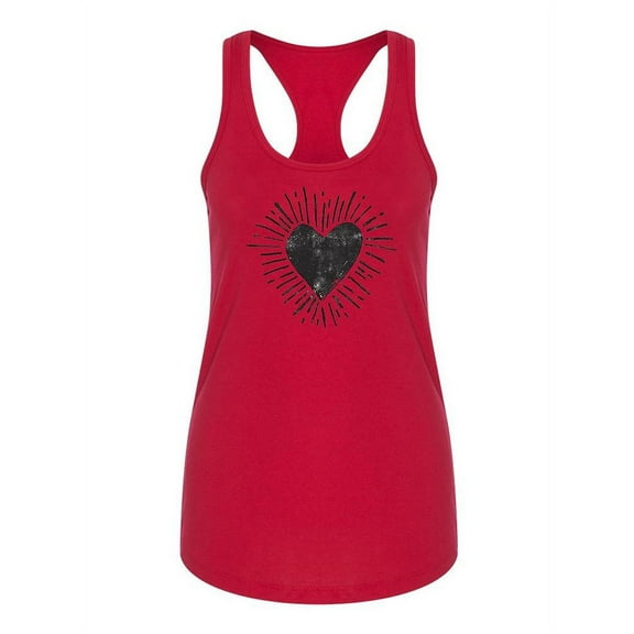 Love Heart Racerback Tank Women -Image by Shutterstock, Female x-Small