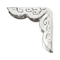 Unique Bargains Metal Book Corner Protectors Edge Cover Guard 0.83" x 0.83" x 0.2" Silver Tone 30Pcs