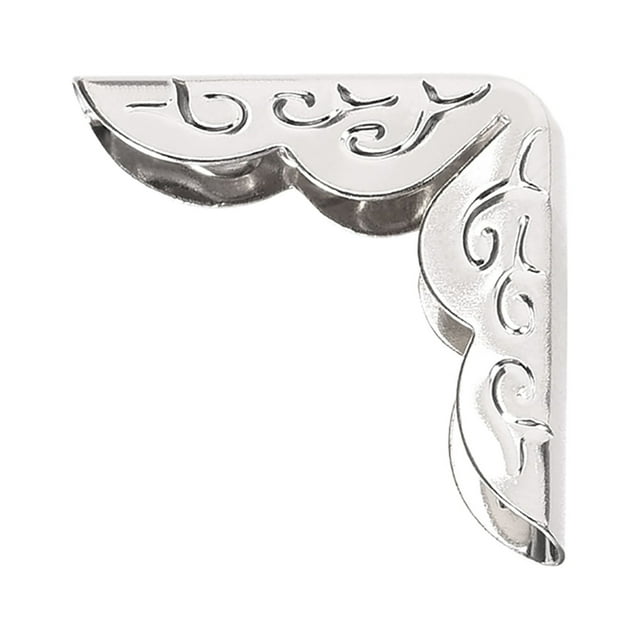 Protectores de esquina de libro de metal Unique Bargains, guardia de cubierta de 0.83" x 0.83" x 0.2" tono plateado, 30 piezas
