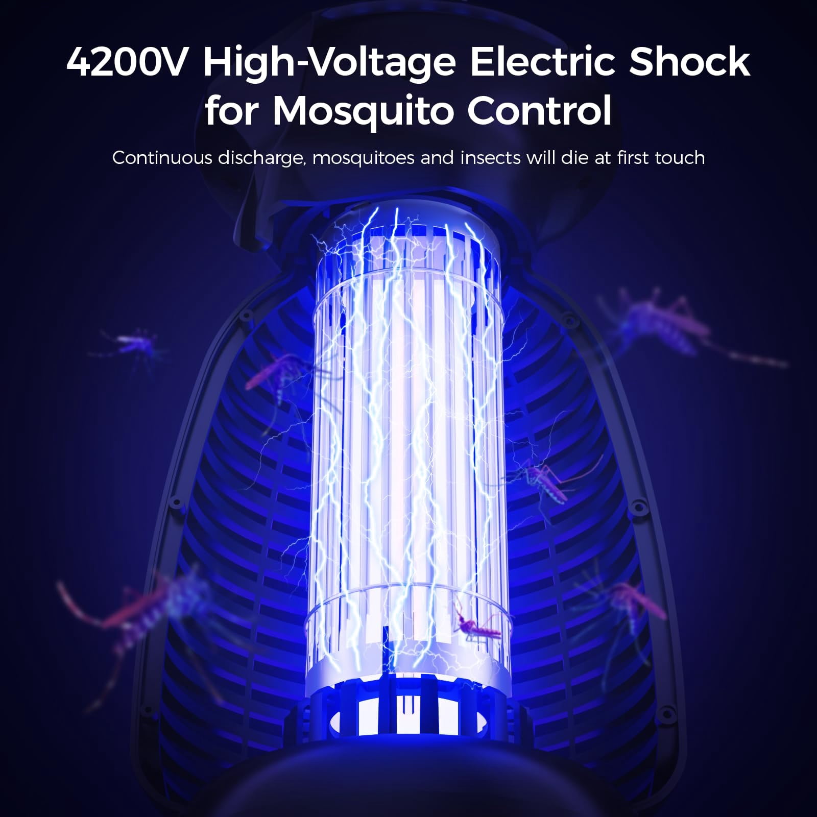 Outdoor Zapper With Led Light - Electric Mosquito Killer Fly Insect And Indoor For Home Kitchen  Patio Backyard