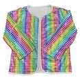 thumbnail image 2 of HUANBAI Girls Shiny Sequin Jacket Long Sleeve Lightweight Jackets Coat Club Party Tops 12-24 Months, 2 of 4