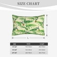 thumbnail image 3 of Plush Throw Pillow Covers, Hummingbird Palm Leaf Green Pillow Cases with Invisible Zipper, Breathable Microfiber Pillow Cases Standard Size for Sleeping Bedroom Sofa Living Room 20x30, 3 of 5