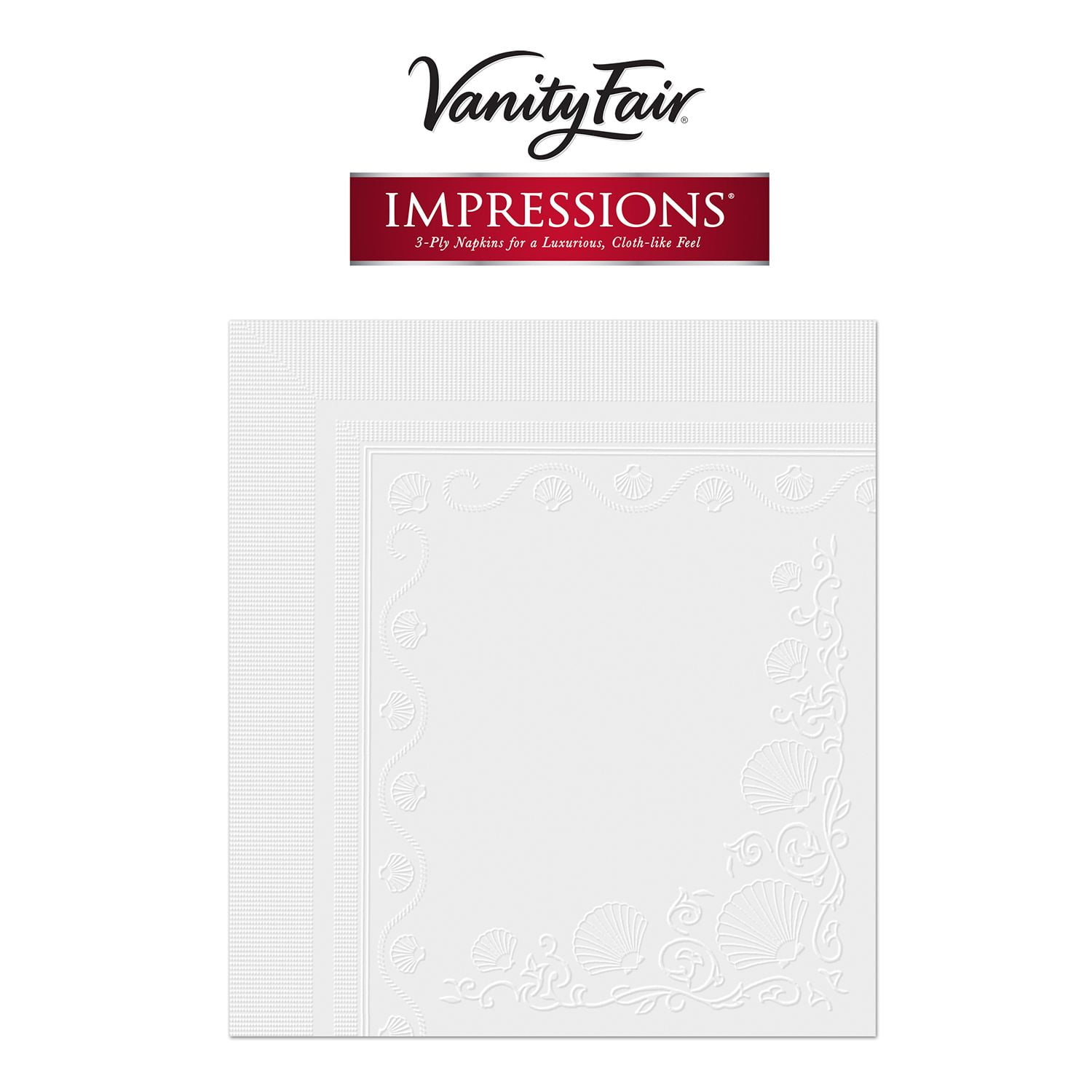Vanity Fair Impressions Dinner Napkins 240 Ct Com