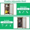 thumbnail image 6 of Petsblublu Small Outdoor Storage Cabinet Weatherproof, Wood Garden Potting Bench Table with Removable Shelves,17.9''x17.9''x33.5'', 6 of 10