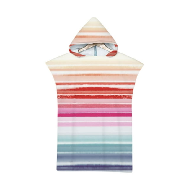 Poncho de toalla de playa con capucha, toalla de playa de microfibra para niños y niñas, ideal para deportes, viajes y gimnasio. Tipo C