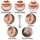 thumbnail image 4 of Juego de 4 pares de barras de perforación para labio, calibre 16, 8 mm, acero inoxidable plateado, joyería para piercing tragus helix, 4 of 5