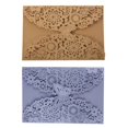 thumbnail image 2 of 20Pcs/Set Delicate Carved Butterflies Romantic Wedding Party Invitation Card Envelope Invitations for Wedding:Golden Beige & Silver Charcoal, 2 of 8