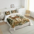 thumbnail image 3 of Erosebridal Cartoon Deer Bedding Sets Twin with Comforter,Woodland Animal Duvet Insert,Country Rustic Trees Flower Comforter Sets Twin Size,Microfiber Bedroom Decor Reversible，2pcs, 3 of 8
