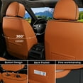 thumbnail image 7 of Coverado Front Car Seat Covers, Luxury Leather Car Seat Protectors, Automotive Interior Cushions Universal Fit Most Cars, Black&Brown, 7 of 7