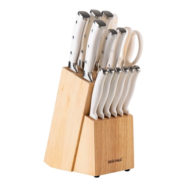 Juego de Cuchillos Vasconia Ceramic Acero Inoxidable Blanco 15 piezas