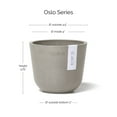 thumbnail image 2 of Ecopots Oslo Mini Durable Modern Round Indoor/Outdoor Recycled Based Composite Flower Pot Planter, Taupe, 4.5", 2 of 4
