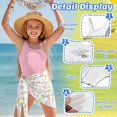 thumbnail image 5 of SEANATIVE Girls One-Piece Bathing Suit with Mesh Wrap Skirt Swimsuit Back Cutout Design Swimwear Trendy Swimsuits for Teen Kid Young Girls, Size 13-14, Cartoon Rabbit Flower Pink White, 5 of 7