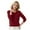 Wine, variant on Sweaters for Women 100% Merino Wool Base Layer Shirts Long Sleeve Casual Crewneck Tees Tops Pullover Sweater, Brick Red Size M
