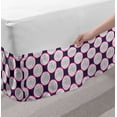 thumbnail image 2 of Dragon Bed Skirt, Repetitive Pattern of Slices of Fruits Exotic Hawaiian Plants, Elastic Bedskirt Dust Ruffle Wrap Around for Bedding Decor, 4 Sizes, Pink Slate Blue, by Ambesonne, 2 of 2