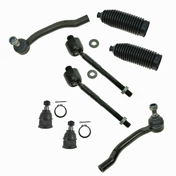 TRQ 8 Piece Steering & Suspension Kit Ball Joints Tie Rods w/ Boots Bellows New PSA60026 Fits select: 2003-2008 HONDA PILOT, 2001-2006 ACURA MDX