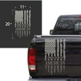 thumbnail image 2 of Proud to Be an American Distressed American USA US Flag Truck Tailgate Vinyl Decal Compatible with most Pickup Trucks - Rear Car Sticker (11" x 20", Silver Gray (Metallic)), 2 of 8