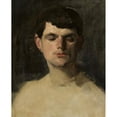 thumbnail image 2 of Carolus-Duran 15x18 Gold Ornate Wood Frame and Double Matted Museum Art Print Titled - Study of a Male Head (1885), 2 of 4