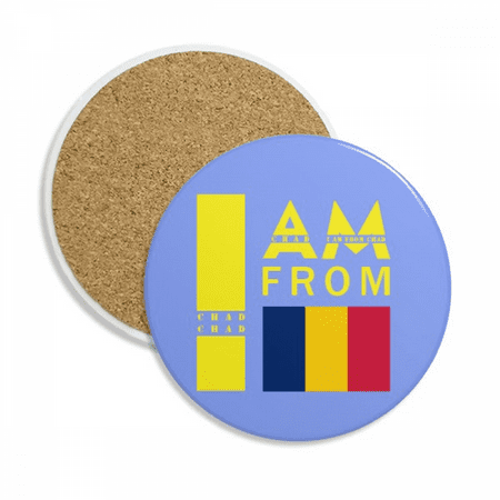 

I Am From Chad Art Deco Fashion Coaster Cup Mug Tabletop Protection Absorbent Stone